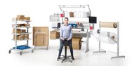 packing material roll stands by Treston